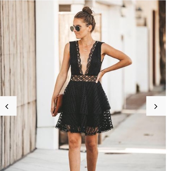 Dresses & Skirts - VICI Romantically yours crochet lace dress-black